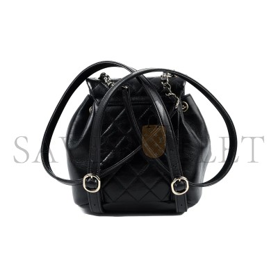 CHANEL BACKPACK BLACK AS2908 B07122 94305 (18*18.5*12cm)