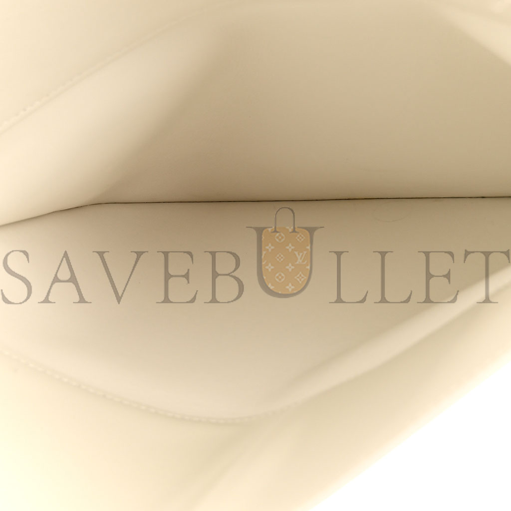 BOTTEGA VENETA BRUSHED CALFSKIN CRADLE FOLD OVER SHOULDER BAG WHITE PARAKEET (32*22*11cm)