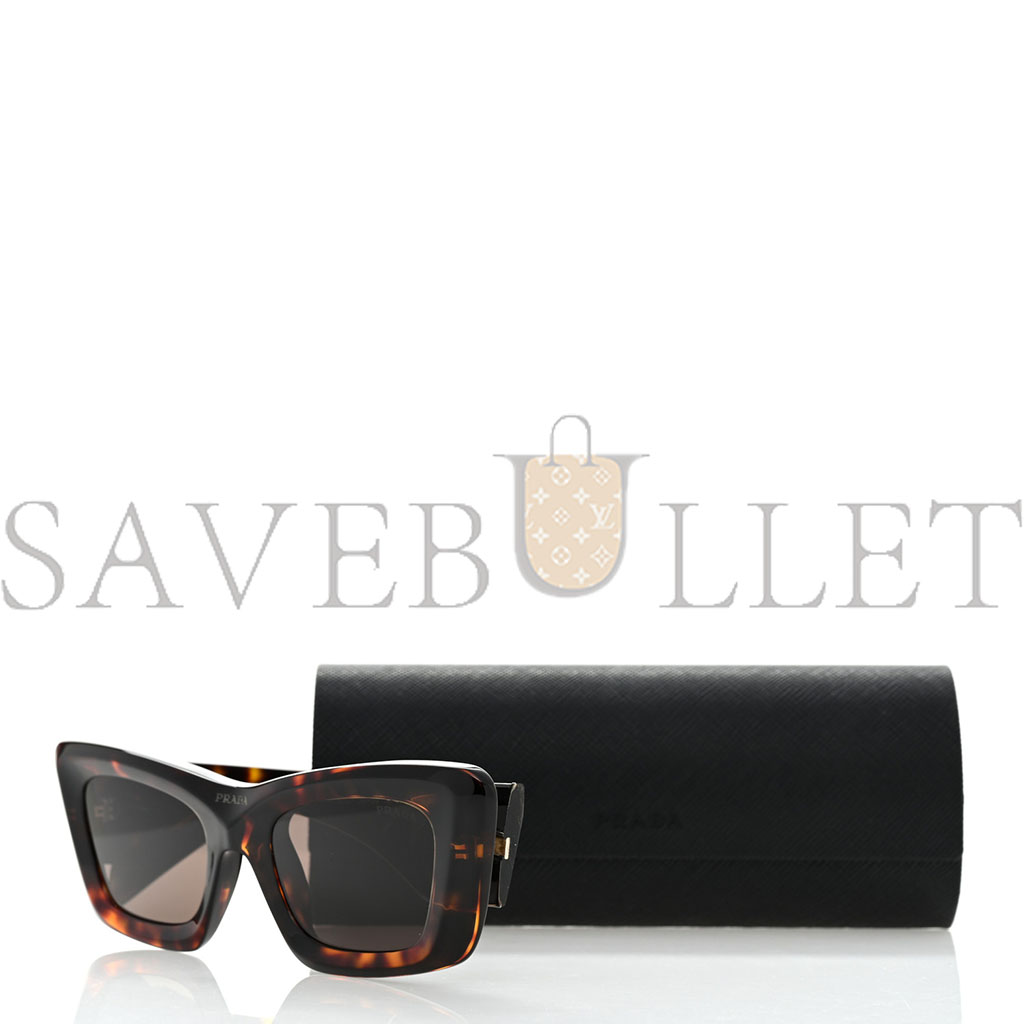 PRADA ACETATE SYMBOLE SUNGLASSES SPR 13Z HAVANA