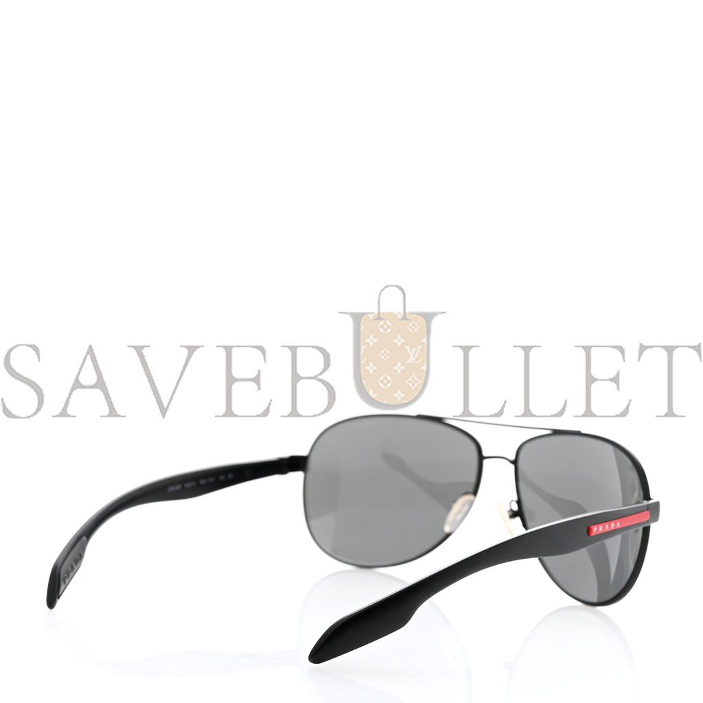 PRADA AVIATOR SUNGLASSES SPS 53P BLACK