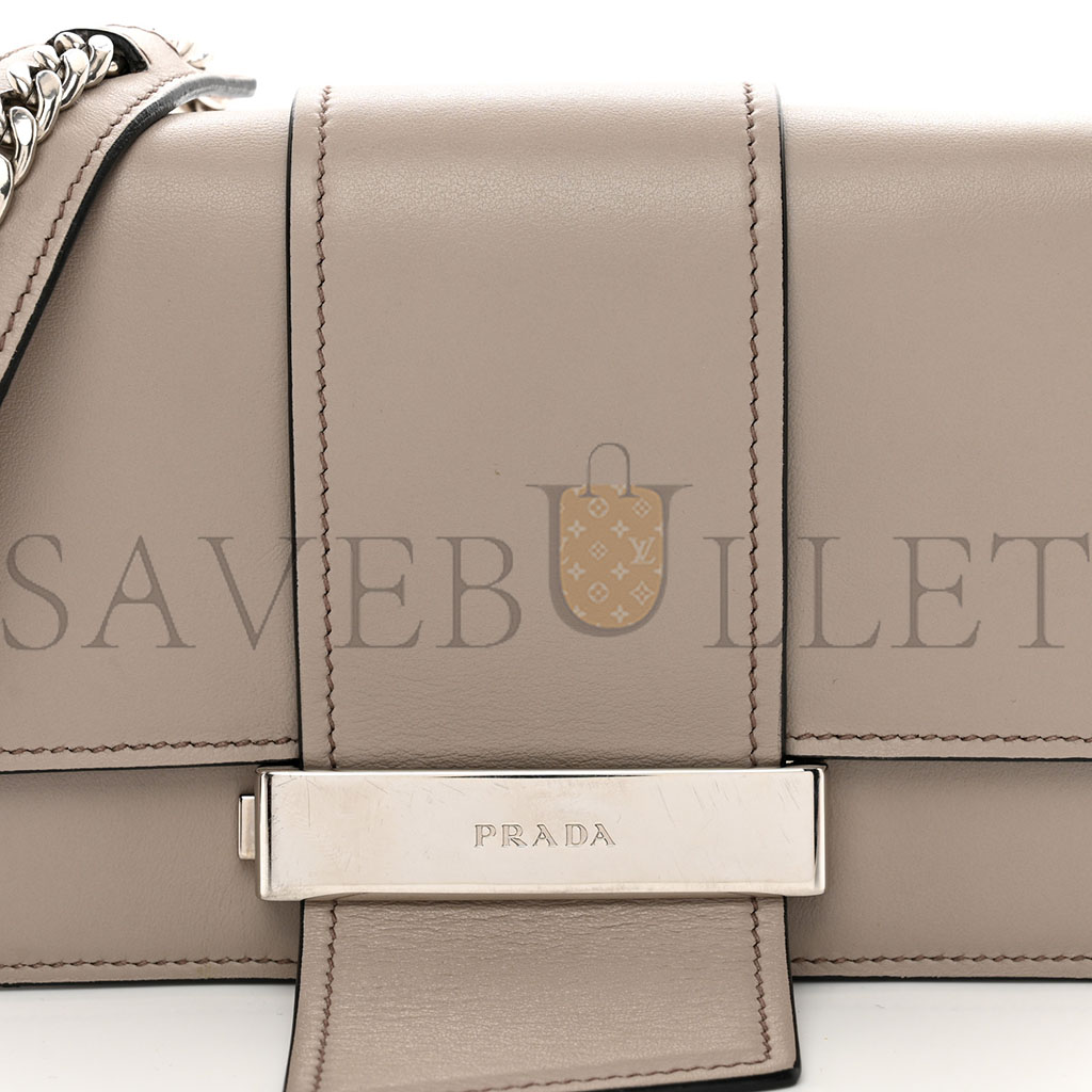 PRADA CITY CALF RIBBON BAG POMICE (19*13*5cm)