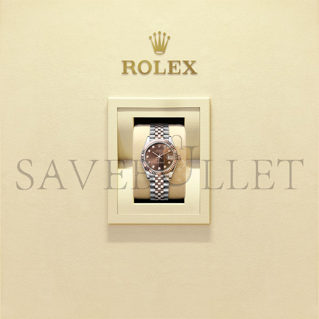 ROLEX DATEJUST 31 OYSTER, 31 MM, OYSTERSTEEL AND EVEROSE GOLD WATCH 278271