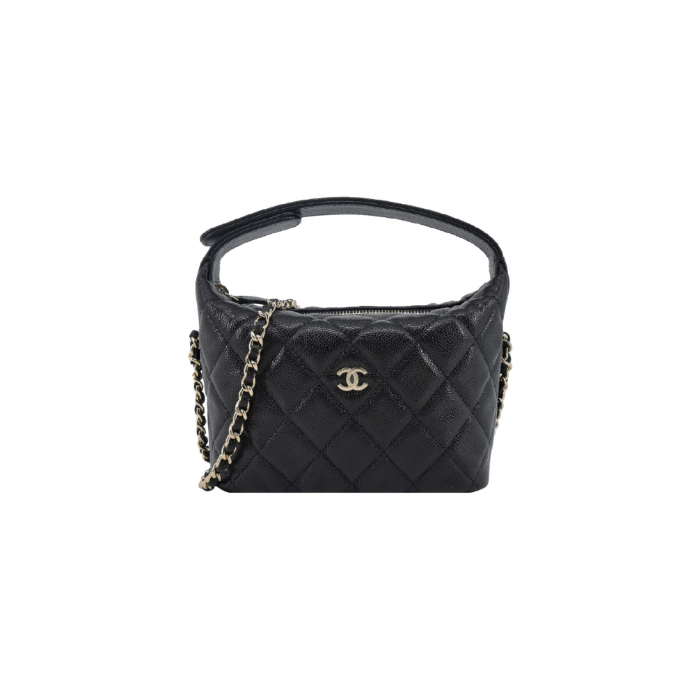 CHANEL 25C HOBO LUNCH BOX BAG BLACK AP4386 (21.5*19*6cm)