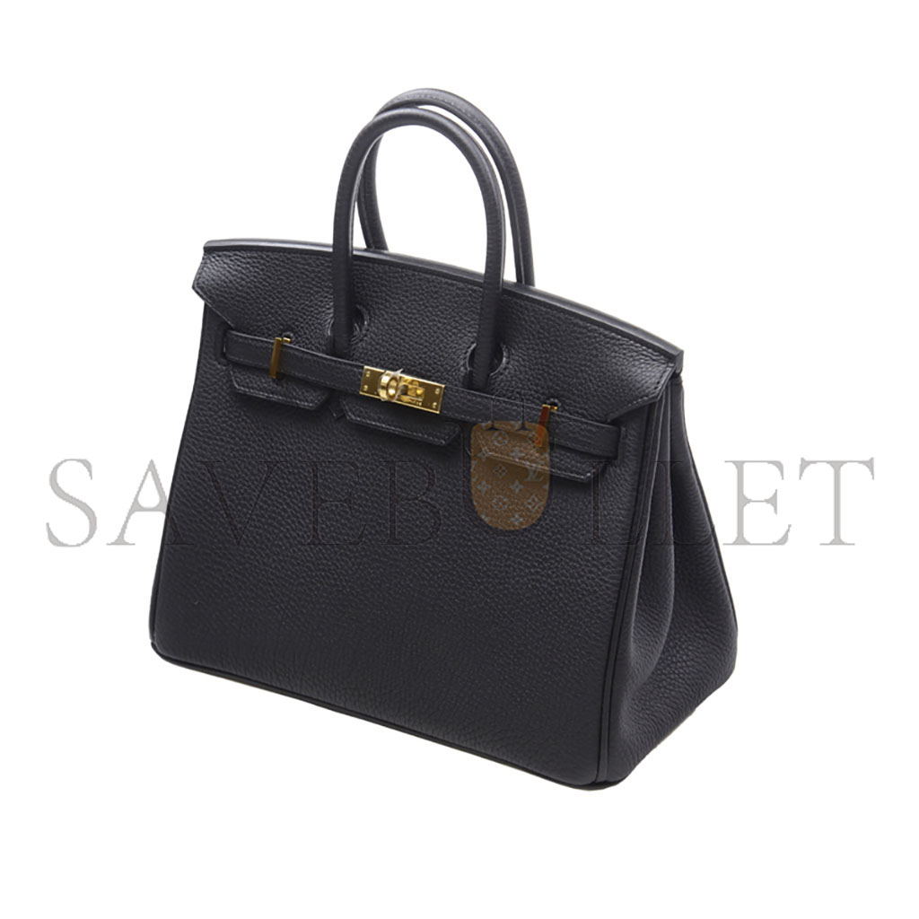 HERMES MASTER BIRKIN 25 TOGO LEATHER BLACK GOLD BUCKLE H028369CC89 (25*20*13cm)