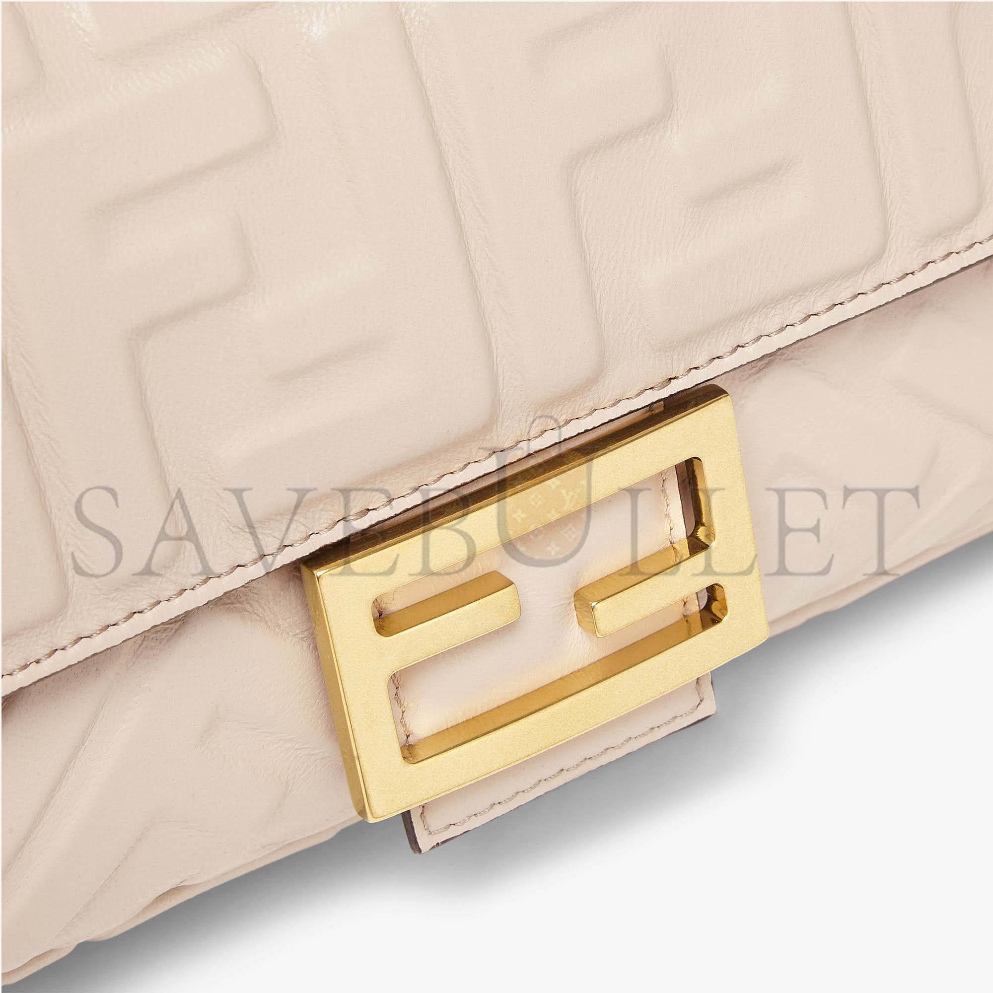 FENDI BAGUETTE - BEIGE NAPPA LEATHER BAG 8BR600A72VF19T5 (27*15*6cm)