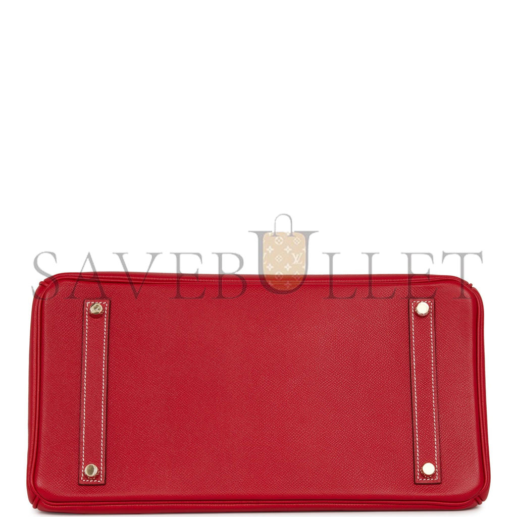 HERMES BIRKIN 35 ROUGE CASAQUE CANDY EPSOM PERMABRASS HARDWARE (35cm)