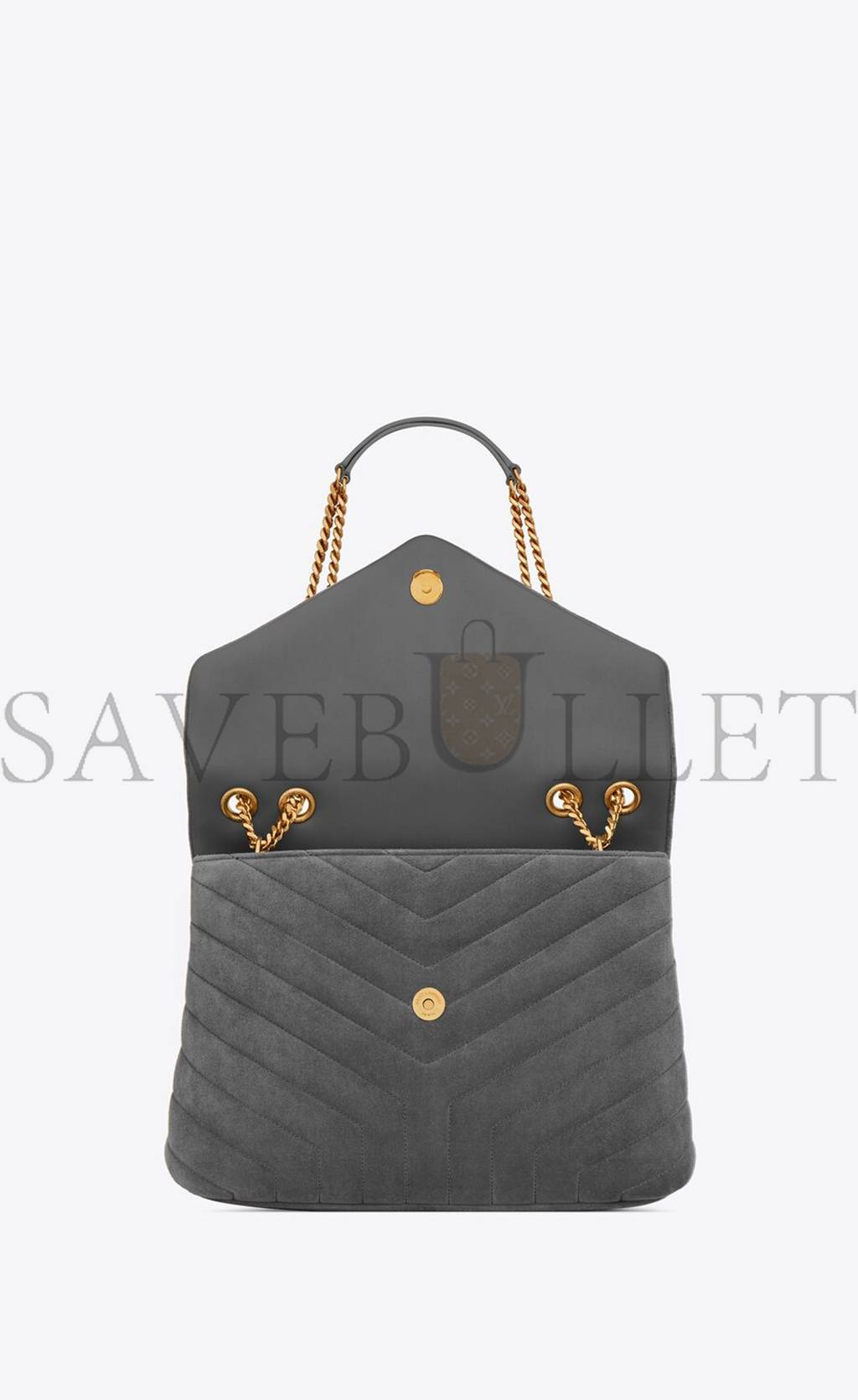 YSL LOULOU MEDIUM CHAIN BAG IN &QUOT;Y&QUOT;-QUILTED SUEDE 5749461U8671112 (32*22*12cm)