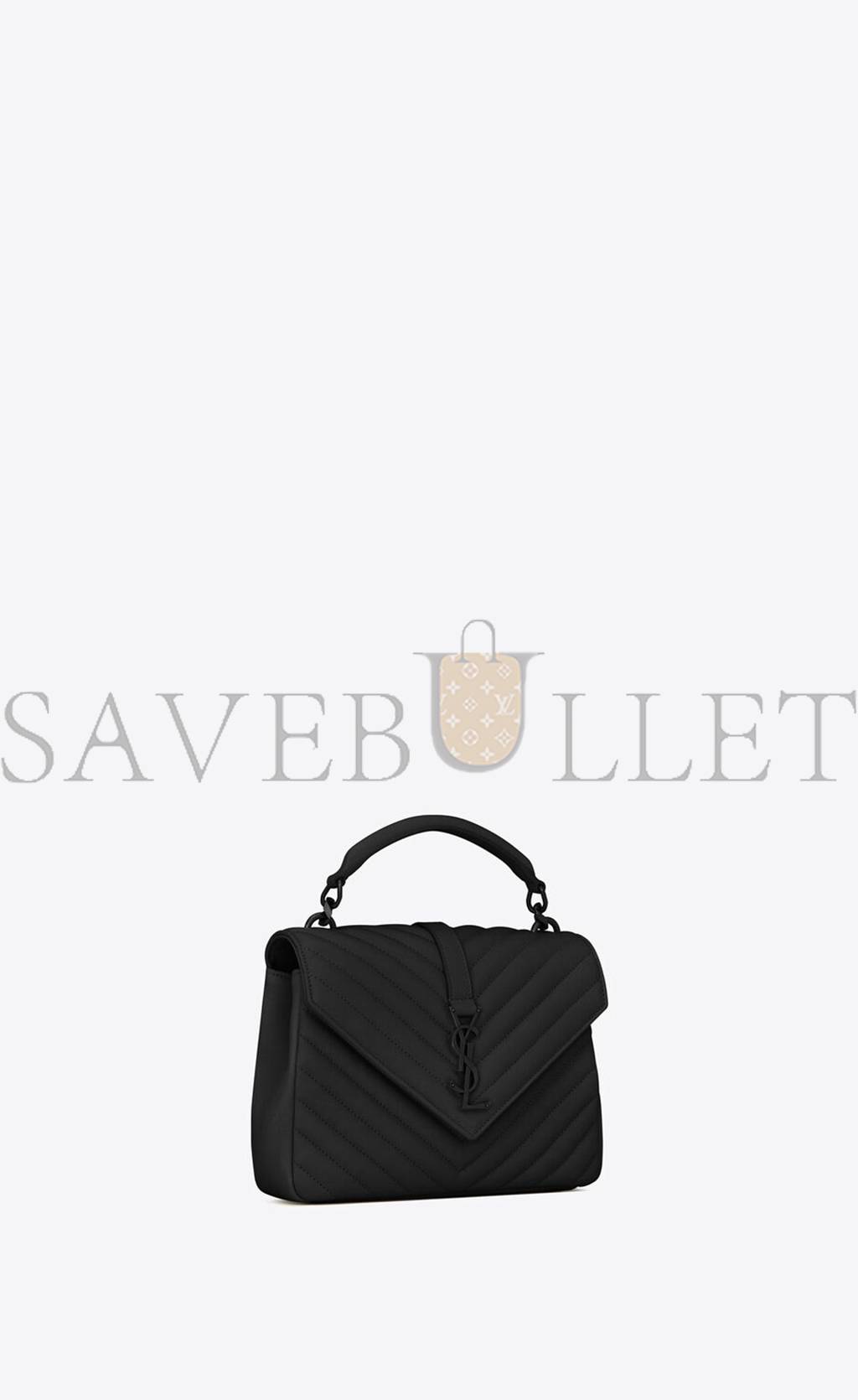 YSL COLLEGE MEDIUM CHAIN BAG IN QUILTED LEATHER 600279BRM081000 (24*17*6.5cm)