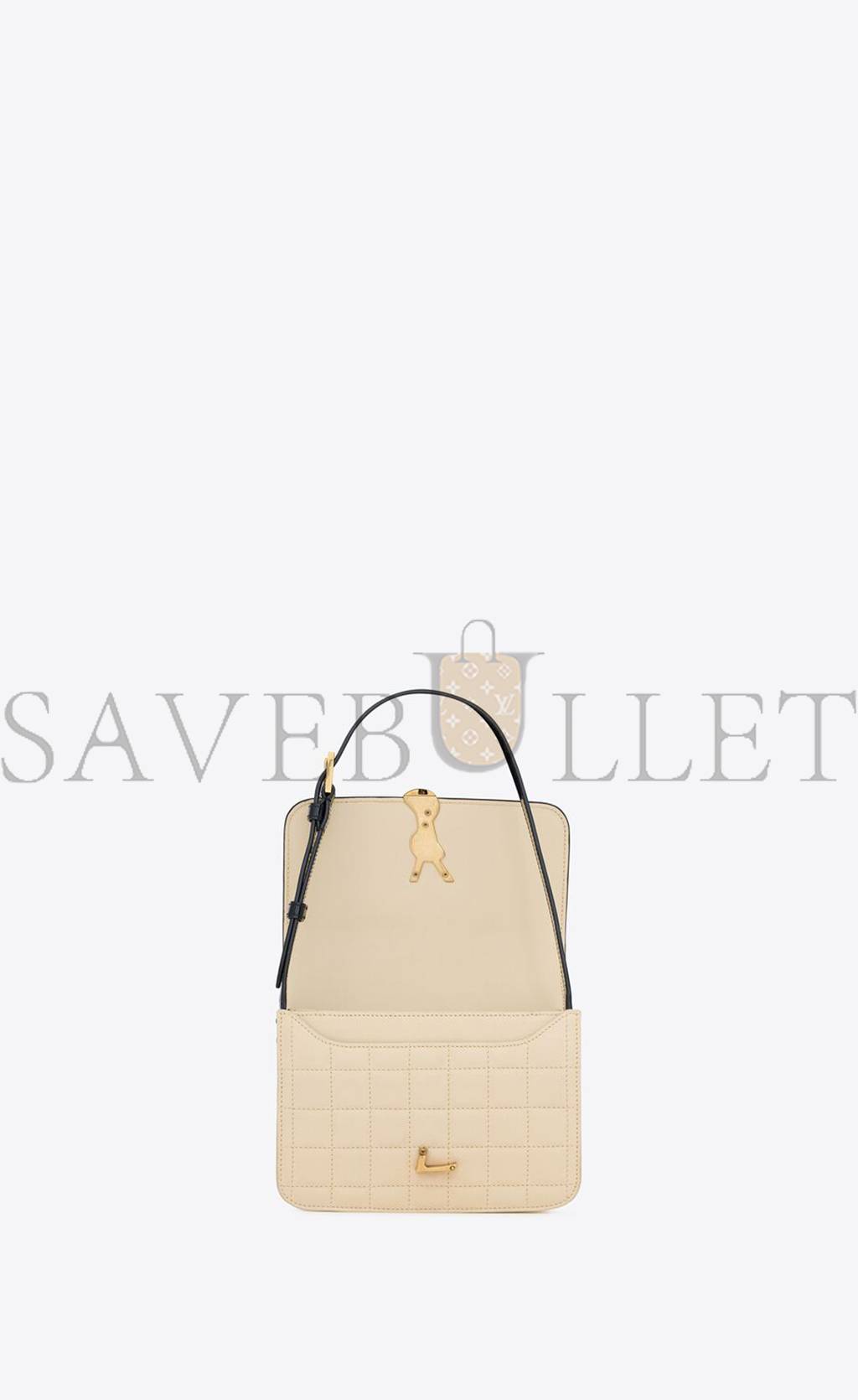 YSL SOLFERINO SMALL SATCHEL IN QUILTED NUBUCK SUEDE 739139AABWP9289 (18.5*14*6cm)