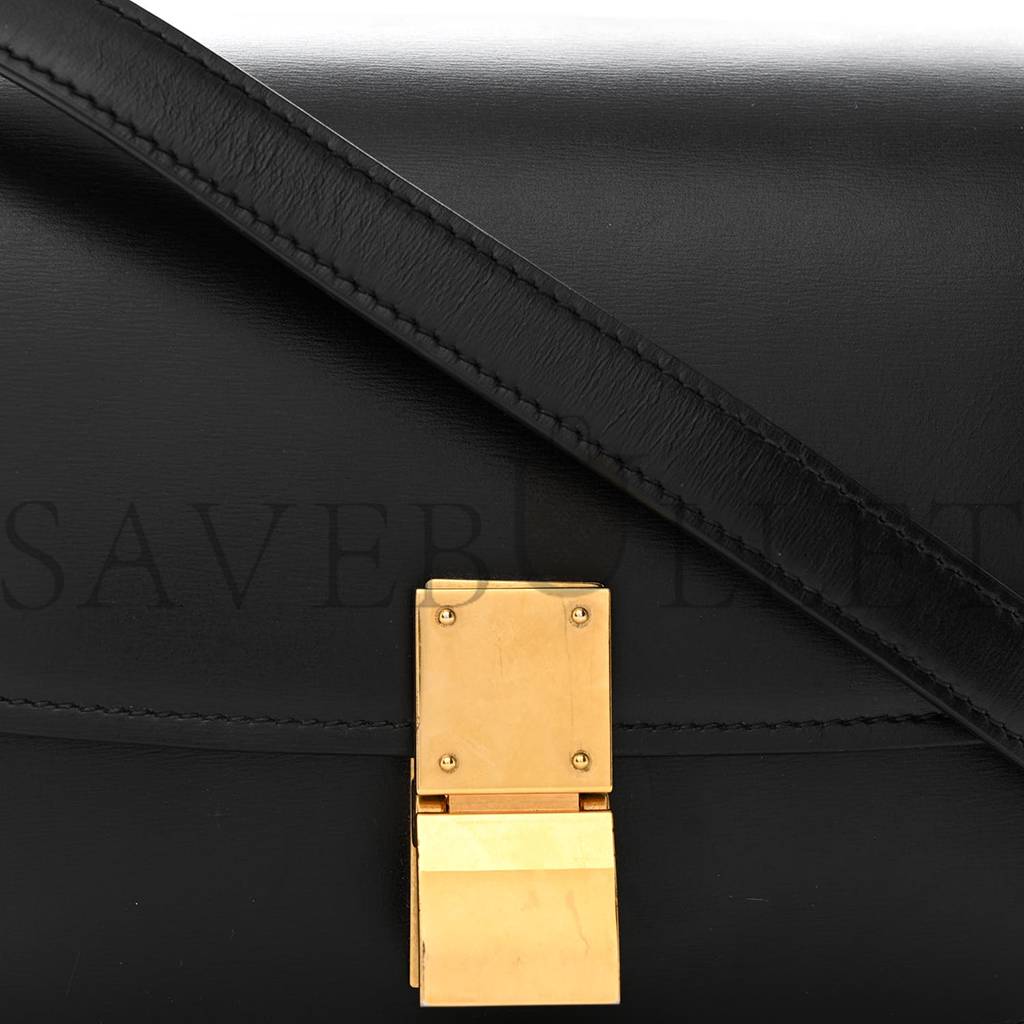 CELINE BOX CALFSKIN SMALL CLASSIC BOX FLAP BAG BLACK (17*13*8cm)