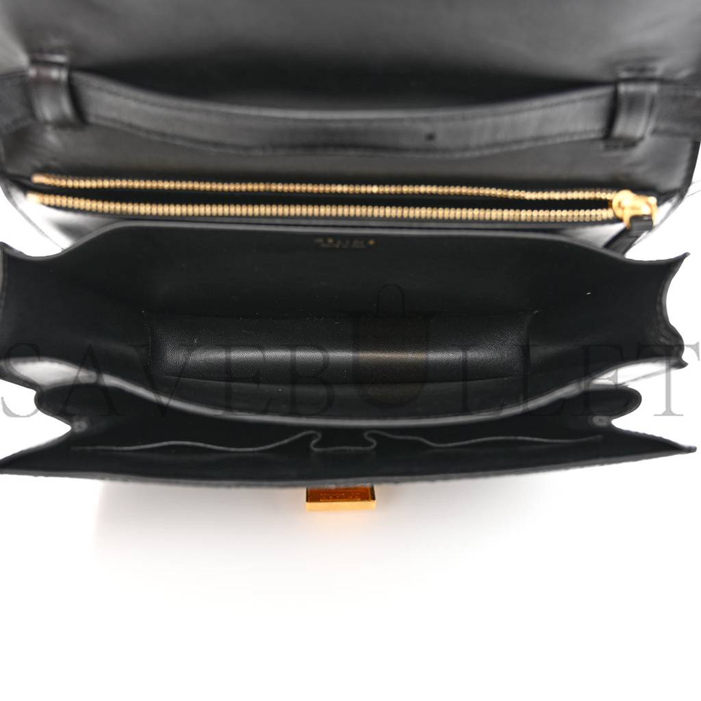 CELINE STINGRAY MEDIUM CLASSIC BOX FLAP BAG BLACK (23*18*8cm)