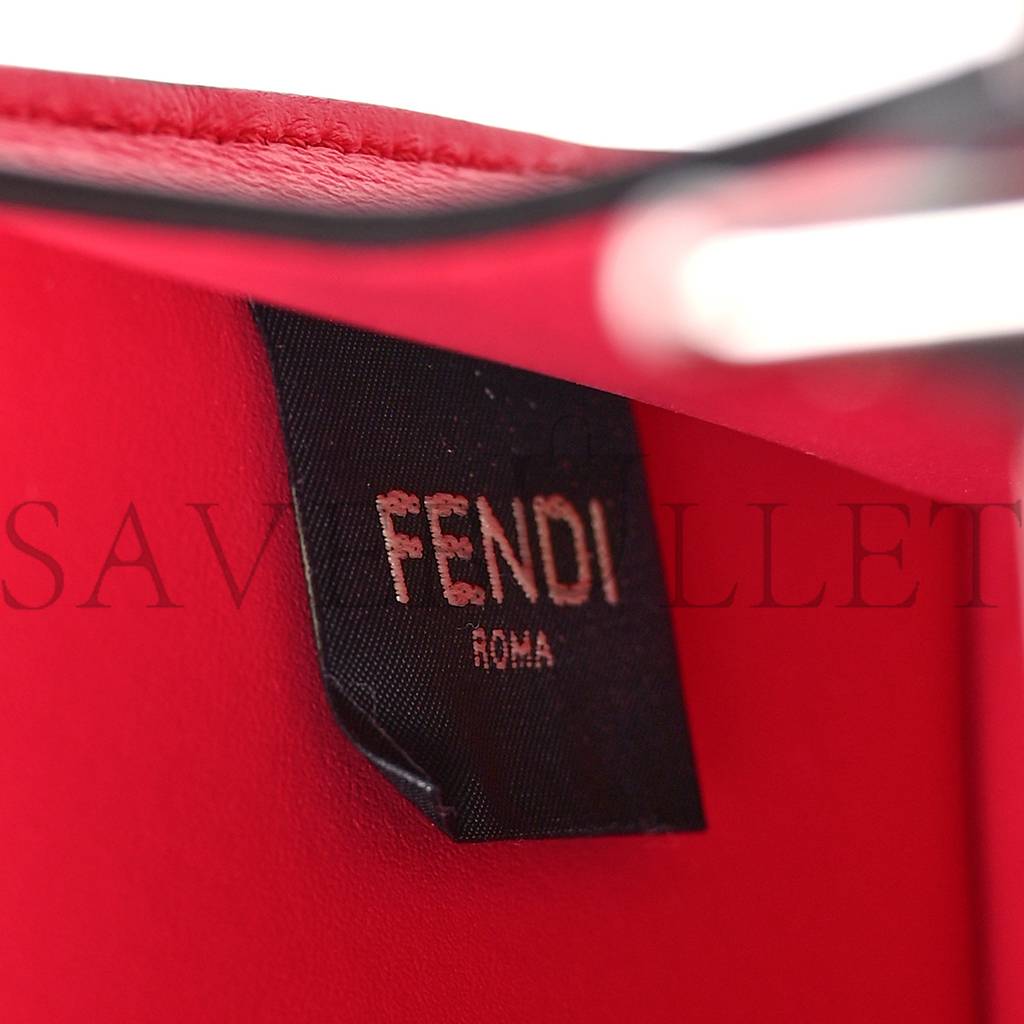 FENDI SHINY NAPPA PETITE PEEKABOO I SEE U SATCHEL LAMPONE (20*15*10cm)