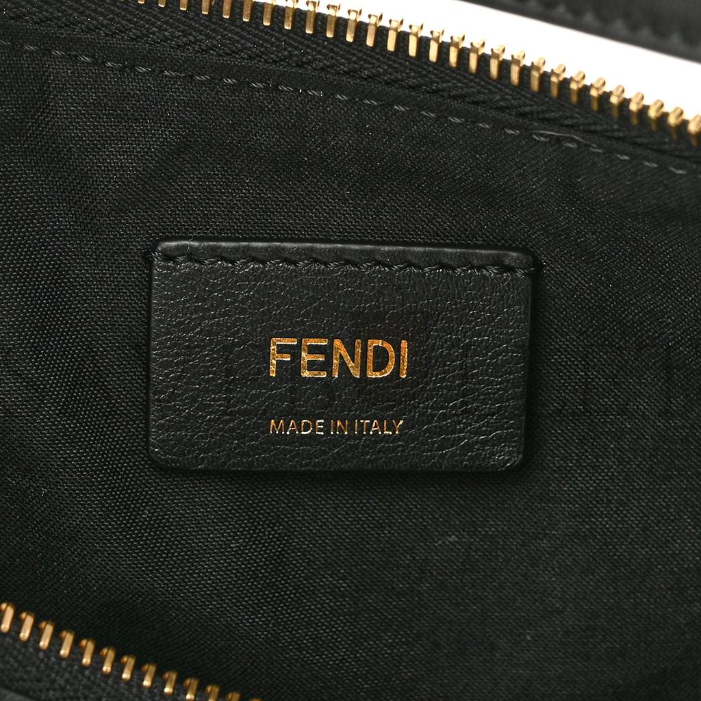 FENDI VITELLO GRACE MATTE SMALL FENDIGRAPHY HOBO BAG BLACK (28*24*9cm)